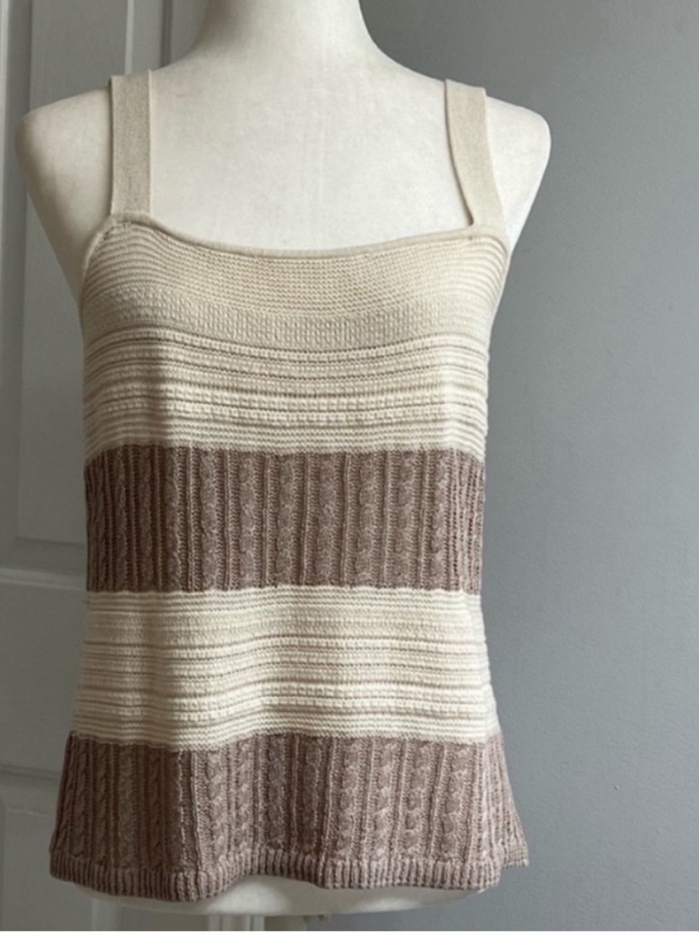 Splendid Cream and Taupe
Tank Top Size L